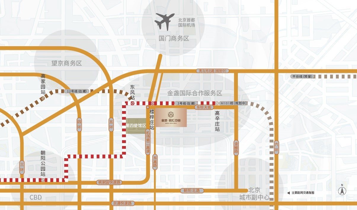 项目周边路网与轨道交通示意图